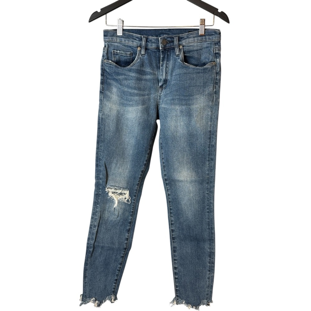 BlankNyc Jeans Womens 27 Great‎ Jones High Rise Skinny Blue Stretch Distressed